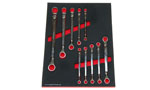 Foam Organizer F-03433-R Designed for Shadowing 10 Box-End Wrenches from the 1025-pc Husky Set H1025MTS Foam Organizer for 10 Husky Deep Offset Box Wrenches, Version 1