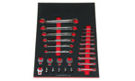 Foam Organizer F-03434-R Designed for Shadowing 26 Husky Crow Foot, Flare-Nut, and Midget Wrenches from Husky 1025-pc Set H1025MTS Foam Organizer for 26 Husky Metric Crow Foot, Midget, and Flare-Nut Wrenches