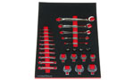 Foam Organizer F-03435-R Designed for Shadowing 26 Husky Crow Foot, Flare-Nut, and Midget Wrenches from Husky 1025-pc Set H1025MTS Foam Organizer for 26 Husky Inch Crow Foot, Midget, and Flare-Nut Wrenches