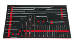 Foam Organizer F-03436-R Designed for Shadowing 22 Drive Tools with 2 Ratchets and 15 Hex Bit Sockets from the 1025-pc Husky Set H1025MTS Foam Organizer for 22 Husky Drive Tools with 2 Ratchets and 15 Long Hex Bit Sockets, Version 1