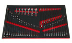 Foam Organizer F-03438-T Designed for Shadowing 51 Metric Ratcheting Wrenches from Husky 1025-pc Set H1025MTS Foam Organizer for 51 Husky Metric Ratcheting Wrenches