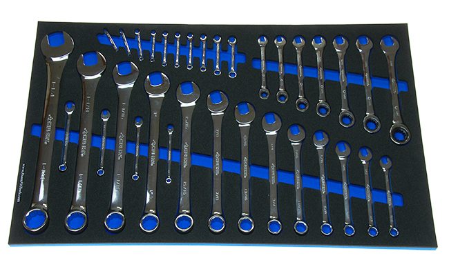 Foam Organizer for 34 inch Husky ratcheting combination wrenches
