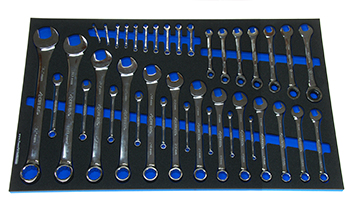 Foam Tool Organizer for 39 Husky Metric Combination, Ratcheting and Ignition Wrenches