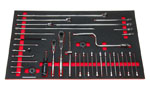 Foam Organizer F-03730-R Designed for Shadowing 22 Drive Tools with 2 Ratchets and 15 Hex Bit Sockets from the 1025-pc Husky Set H1025MTS Foam Organizer for 22 Husky Drive Tools with 2 Ratchets and 15 Long Hex Bit Sockets, Version 1