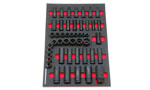 Foam Organizer F-03732-R Designed for Shadowing 47 Metric Impact Sockets from the 1025-pc Husky Set H1025MTS Foam Organizer for 47 Husky Metric Impact Sockets, Version 1
