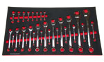 Foam Organizer F-03733-R Designed for Shadowing 30 Metric Combination Wrenches from the 1025-pc Husky Set Foam Organizer for 30 Husky Metric Combination and Stubby Wrenches, Version 1