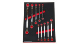Foam Organizer F-03734-R Designed for Shadowing 10 Box-End Wrenches from the 1025-pc Husky Set H1025MTS Foam Organizer for 10 Husky Deep Offset Box Wrenches, Version 1
