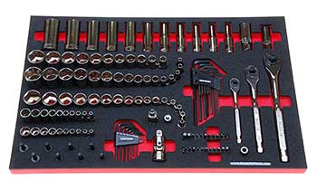 Foam Tool Organizer for 86 Craftsman Metric Gunmetal Sockets with 40 Additional Tools
