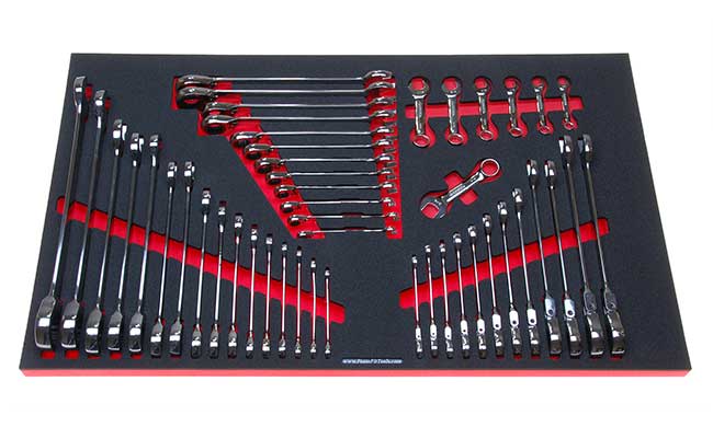 Foam Organizer for 47 Husky Inch Ratcheting Wrenches