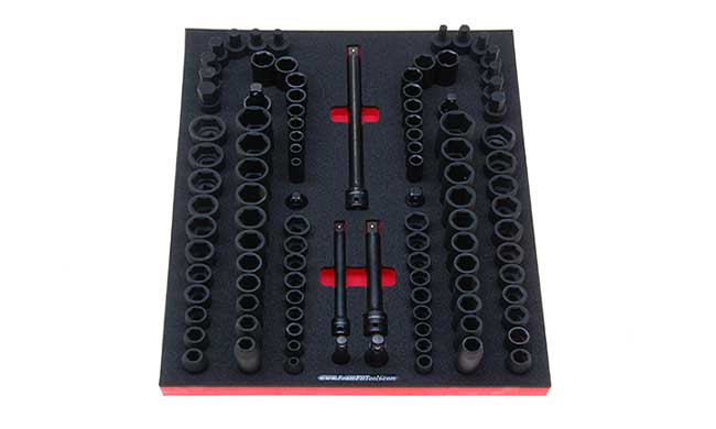 Foam Organizer for 94 Husky Impact Sockets and 9 Drive Tools