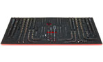 Foam Organizer for 418 Husky Sockets with 3 Ratchets, 11 Accessories, and 72 Driver Bits, Version 1