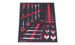 Foam Organizer for 31 Husky Inch Crow Foot, Midget, Box End, and Flare-Nut Wrenches, Version 1
