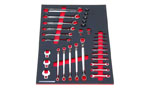 Foam Organizer for 31 Husky Metric Crow Foot, Midget, Box End, and Flare-Nut Wrenches, Version 1