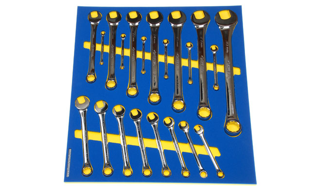 Foam Organizer for 21 Husky metric Combination Wrenches