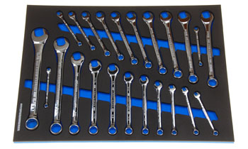 Foam Tool Organizer for 23 Craftsman Combination Wrenches, Fits Version with Diagonal Markings