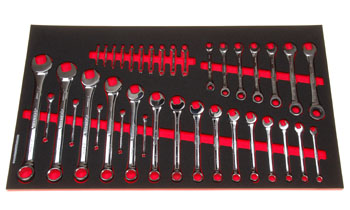 Foam Tool Organizer for 37 Husky Metric Combination, Ratcheting, and Midget Wrenches