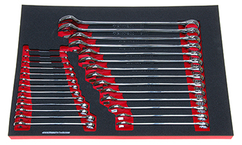 Foam Tool Organizer for 27 Tekton Metric Combination Wrenches, Fits Version 2