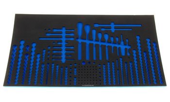 Foam Organizer for 265 Husky Sockets, 7 Ratchets, 26 Drive Tools, and 62 Screwdriver bits