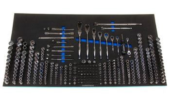 Foam Tool Organizer for 265 Husky Sockets with 7 Ratchets and 88 Additional Tools