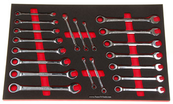 Foam Tool Organizer for 20 Craftsman Flat Full-Polish Ratcheting Wrenches, Non-USA Version 2
