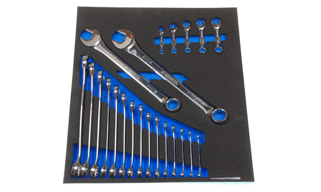 Foam Organizer for 17 Husky Inch Combination Wrenches and 5 Ignition Wrenches