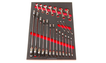 Foam Tool Organizer for 23 Husky Inch Non-Reversible Ratcheting Wrenches