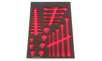 Foam Organizer for 31 Husky Inch Crow Foot, Box-End, Flare-Nut, and Midget Wrenches