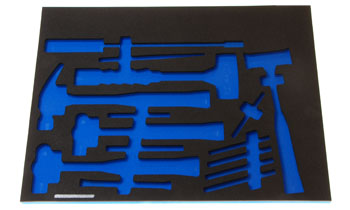 Foam Organizer for 5 Nupla Hammers, 1 Mayhew Pry Bar, and 9 Mayhew Punches