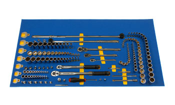 Foam Organizer for 136 Tekton Sockets with 19 Drive Tools and 13 Crow Foot Wrenches