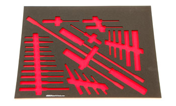 Foam Organizer for 20 Tekton Punches and Chisels with 7 Pry Bars