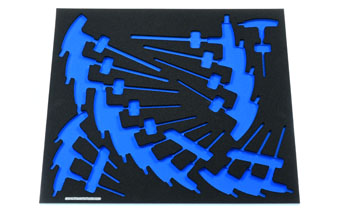 Foam Organizer for 19 Icon Inch and Metric T-Handle Hex Keys