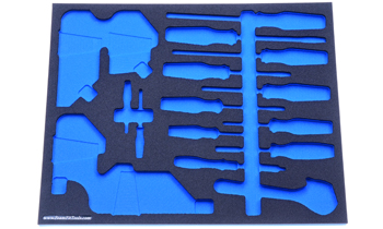 Foam Organizer for 12 Quinn Screwdrivers with 40 Hex keys and 1 Adjustable Wrench