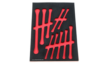 Foam Organizer for 10 Husky Deep Offset Box Wrenches, Version 2