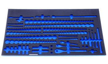 Foam Organizer for 205 Quinn Sockets with 3 Ratchets and 15 Drive Tools
