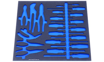 Foam Organizer for 6 Quinn Pliers with 15 Screwdrivers