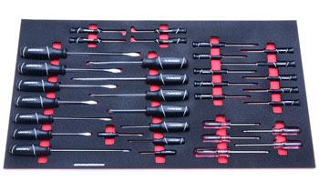 Foam Tool Organizer for 30 Husky Screwdrivers with 4 Precision Picks
