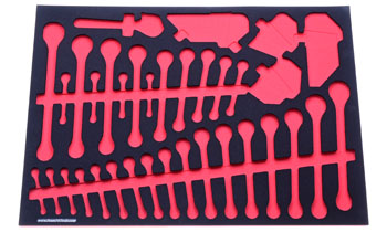 Foam Organizer for 31 Quinn Combo Wrenches with 40 Hex Keys