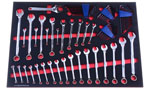 organizer F-06196-R for Quinn 428-pc set combination wrenches in 34-inch mechanic cart