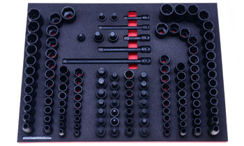 Foam Tool Organizer for 120 Craftsman Impact Sockets with 10 Extensions and Drive Tools
