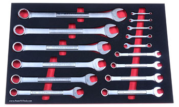 Foam Tool Organizer for 10 Craftsman Inch Combination Wrenches with 5 Midget Wrenches