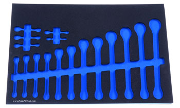 Foam Organizer for 12 Craftsman Metric Combination Wrenches with 5 Midget Wrenches