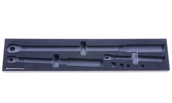 Foam Organizer for 3 Tekton Micrometer Torque Wrenches with 4 Adapters