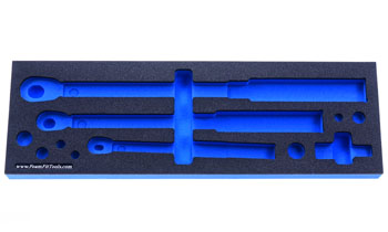 Foam Organizer for 3 Tekton Micrometer Torque Wrenches with 8 Drive Tools