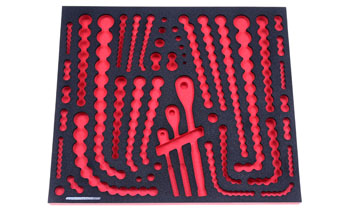 Foam Organizer for 251 Quinn Sockets with 23 Additional Tools, Version 2