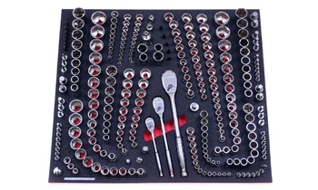 Foam Tool Organizer for 251 Quinn Sockets with 23 Additional Tools, Version 2