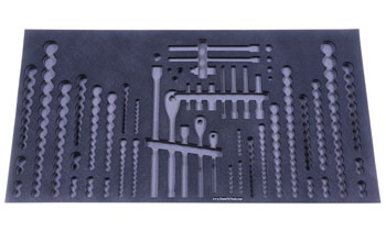Foam Organizer for 251 Quinn Sockets with 3 Ratchets and 20 Drive Accessories, Version 2