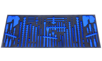 Foam Organizer for 251 Quinn Sockets with 3 Ratchets and 128 Other Tools, Version 2
