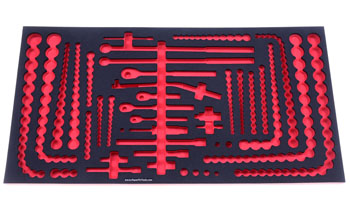 Foam Organizer for 251 Tekton Sockets with 5 Ratchets and 18 Drive Tools