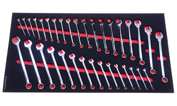 Foam Tool Organizer for 34 Tekton Combination Wrenches, Version 2