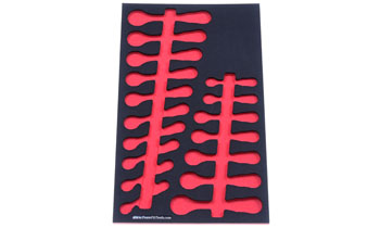 Foam Organizer for 17 Icon Stubby Flex-Head Ratcheting Wrenches